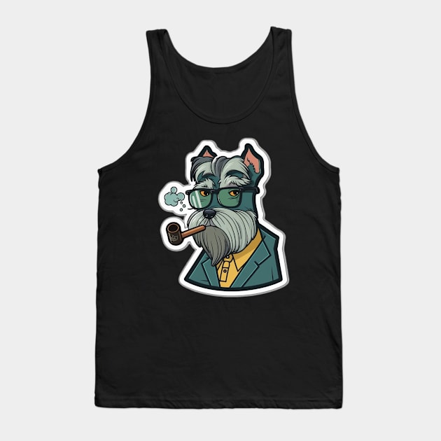 Professor Schnauzer 2 Sticker - Schnauzer Series Tank Top by SLMGames